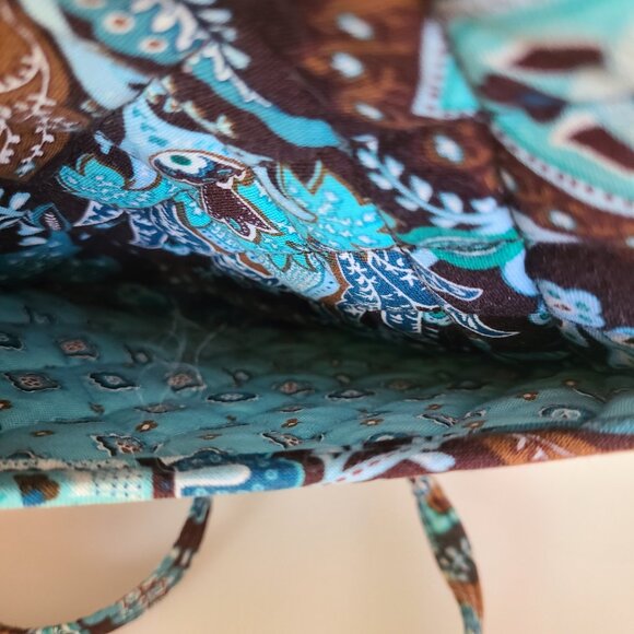 Vera Bradley Hipster Java Blue Floral Cross-Body Bag Adjustable Strap Retired - Picture 9 of 10